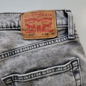 Levi's Flex 512 Slim Taper Black Gray Men's 29x30 Jeans NWT